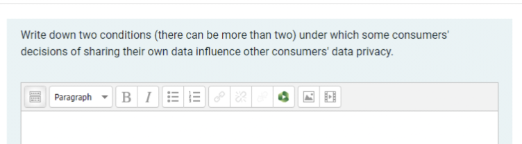  Write down two conditions (there can be more than two) under