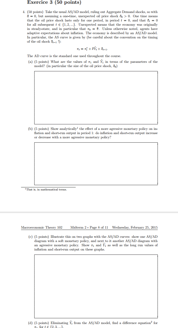 these answers are correct. (c) (2 points) According to the quantity theory
