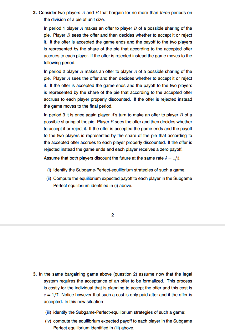 a game. {iii} Discuss why some of the Nash equilibria of the
