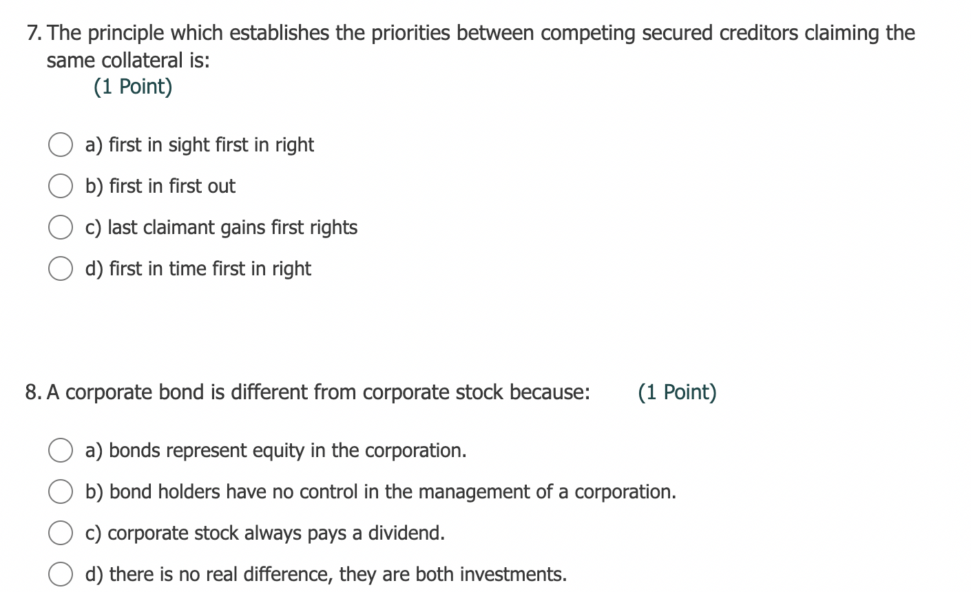 pays a dividend. O d) there is no real difference, they are