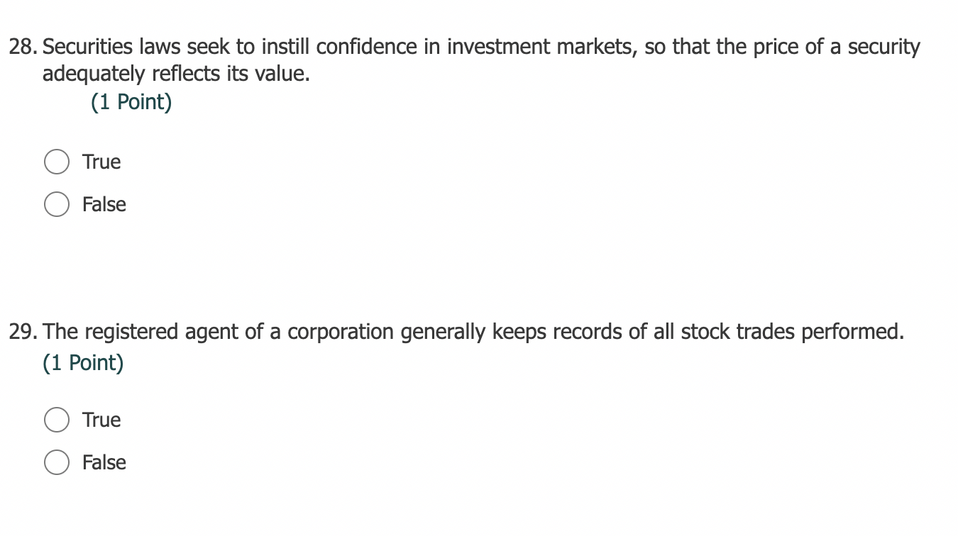 policy of bankruptcy is to: (1 Point) O a) ensure preferential transfers