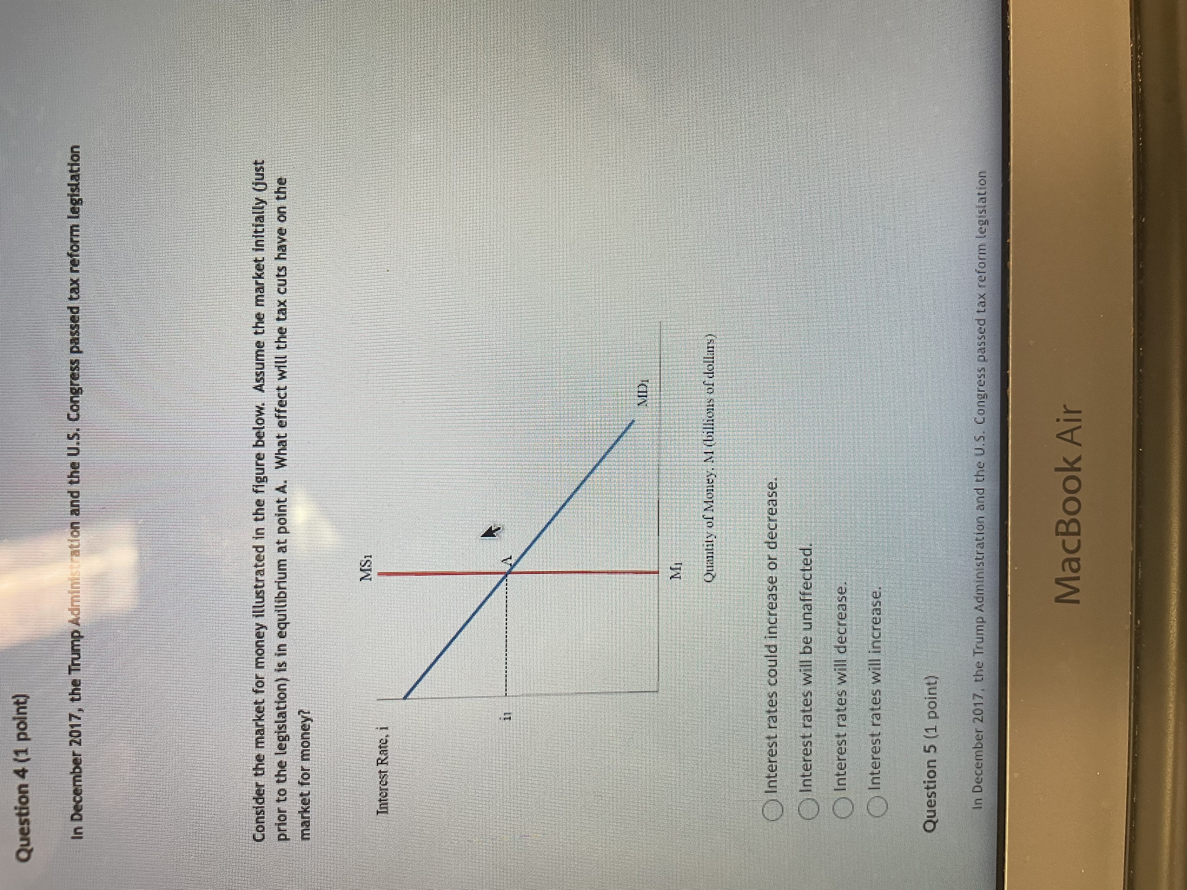 inflation will increase. Unemployment will decrease. MacBook Air 20 F3 0DO F4