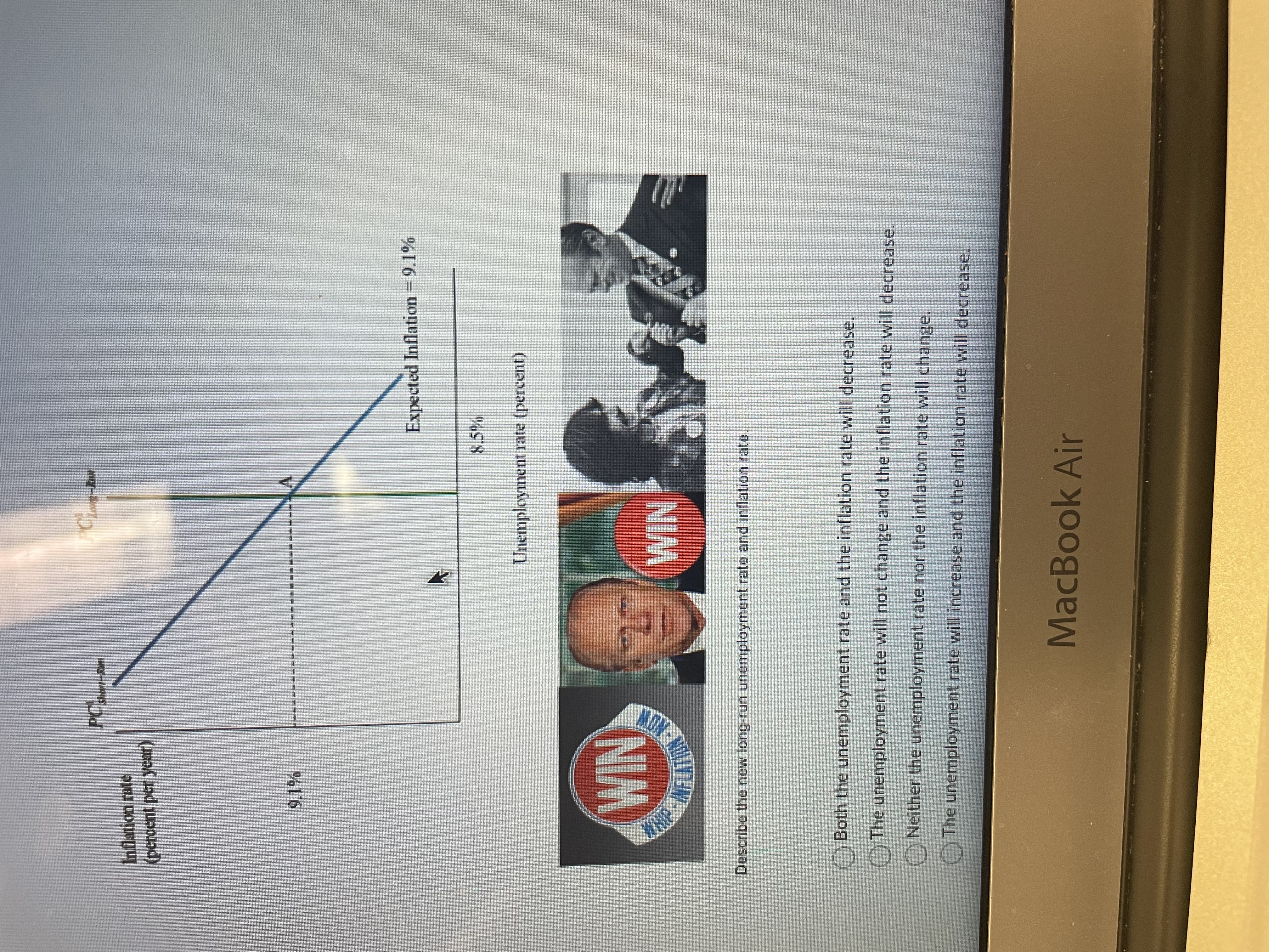 diagram below. Assume consumers have adaptive expectations. This is because the government