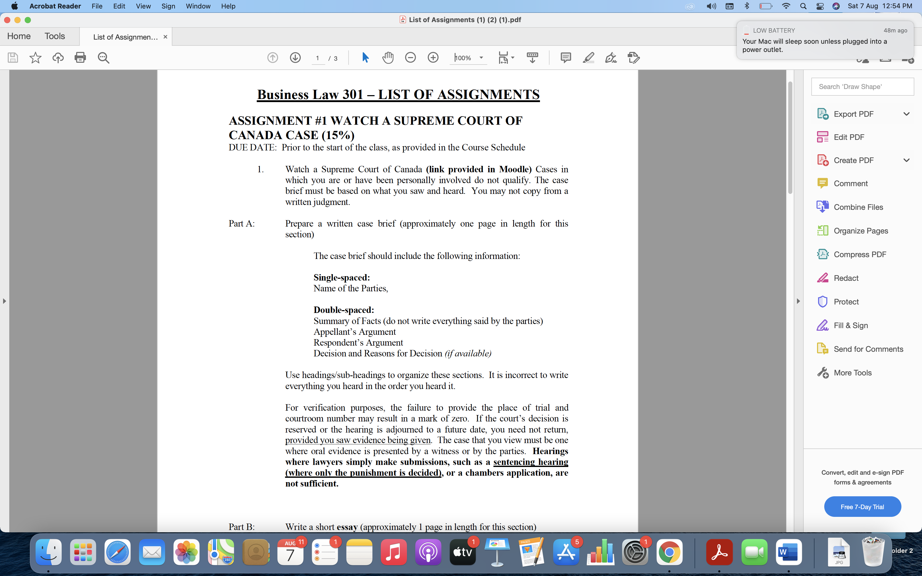  Acrobat Reader File Edit View Sign Window Help (1) X 8