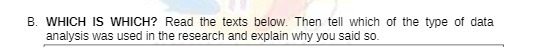  B. WHICH IS WHICH? Read the texts below. Then tell which