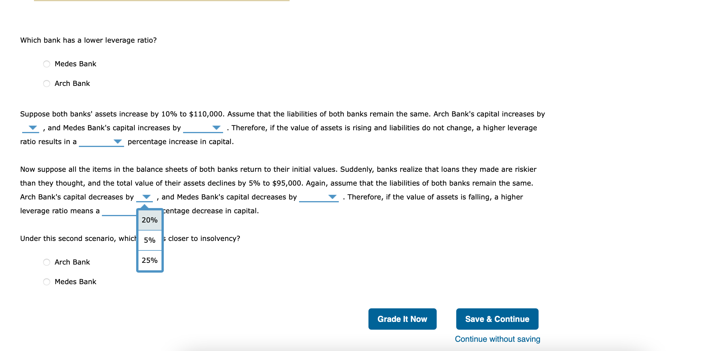 Sheet of Medes Bank Assets Liabilities Outstanding Loans: $100,000 Deposits (Liabilities) :