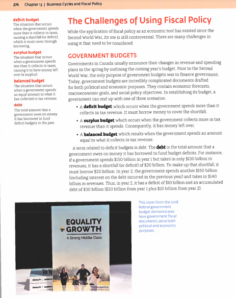 on future generations: stabilization policies Government intervention Fiscal Policy in the economy