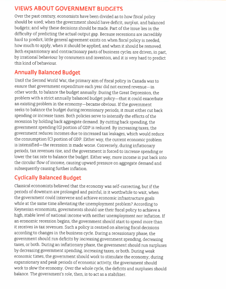 to try to stabilize it, using fiscal and Most mixed economies go