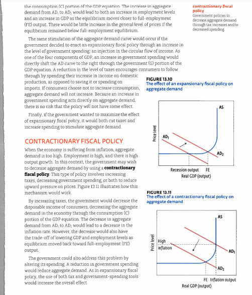 expansionary fiscal fiscal and monetary stabilization policies policy A government policy to