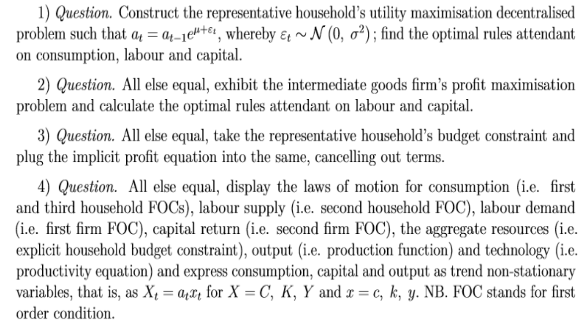 at = at-leil+t, whereby et JV (0, 02) ; find the optimal
