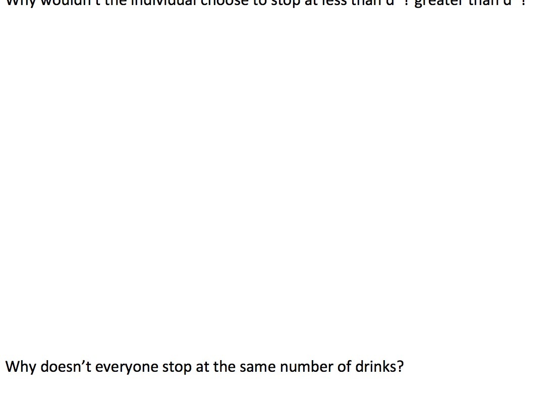 Why doesn't everyone stop at the same number of drinks?