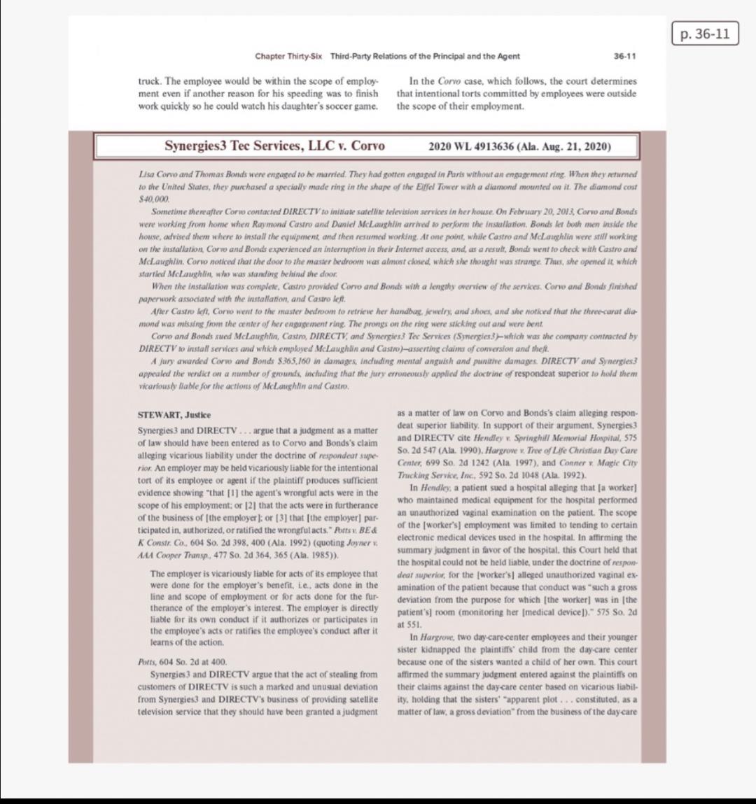 36-11 Chapter Thirty-Six Third-Party Relations of the Principal and the Agent 36-11