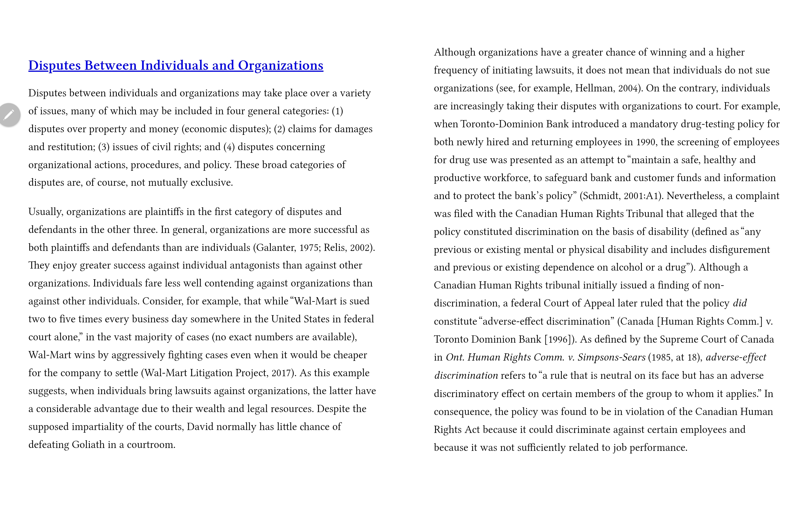 four general categories: (1) disputes over property and money (economic disputes); (2)