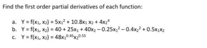 f(X1, = + 10.01 x2 + 4x24 C. Y = f(X1, =