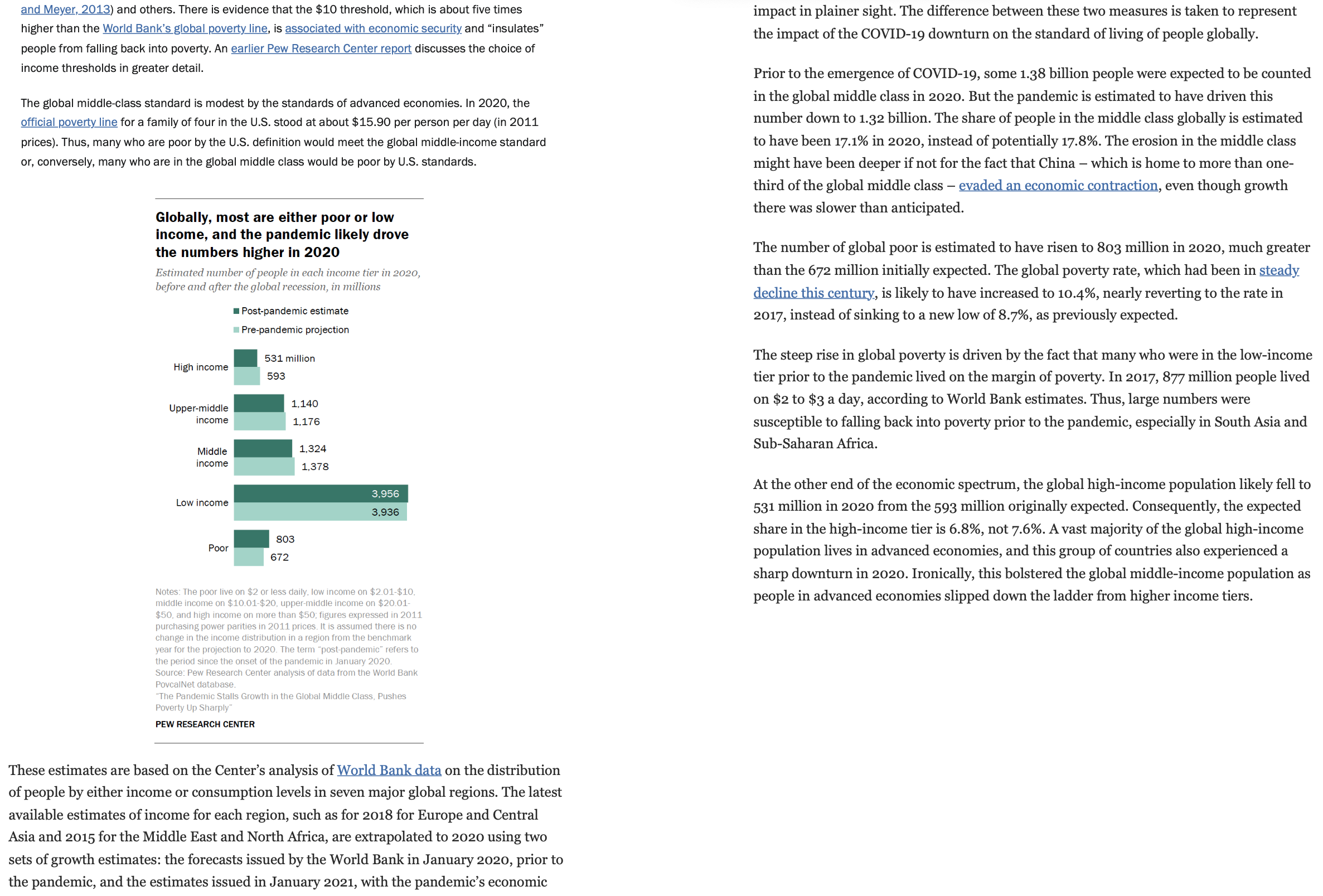 because of the recession. How we did this The drop-off in the