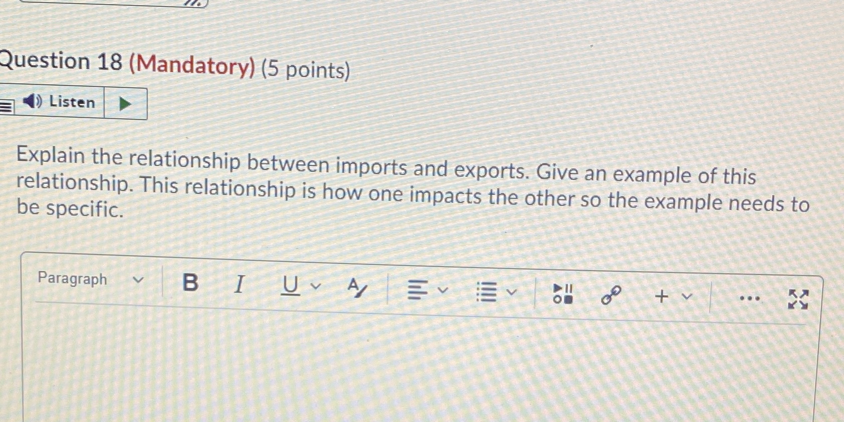 and exports. Give an example of this relationship. This relationship is how