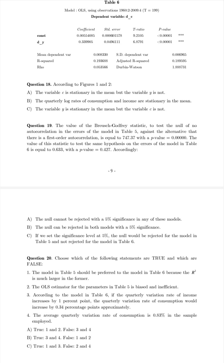 ) are homoscedastic: A) Must be rejected with a 5% significance, but