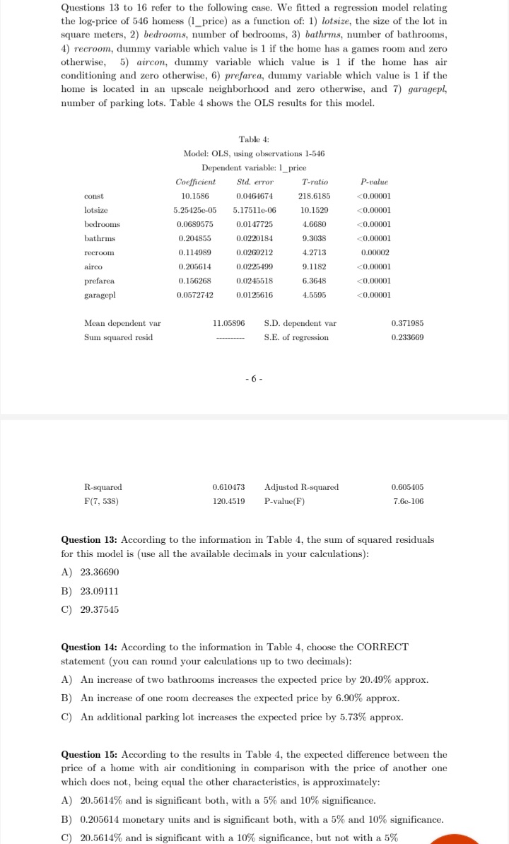 but not with a 5% Question 8. The test used in the