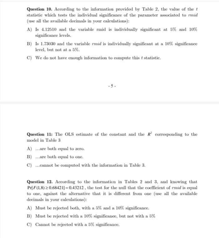 previous question is known as: A) Structural change test. B) Breusch-Godfrey test.