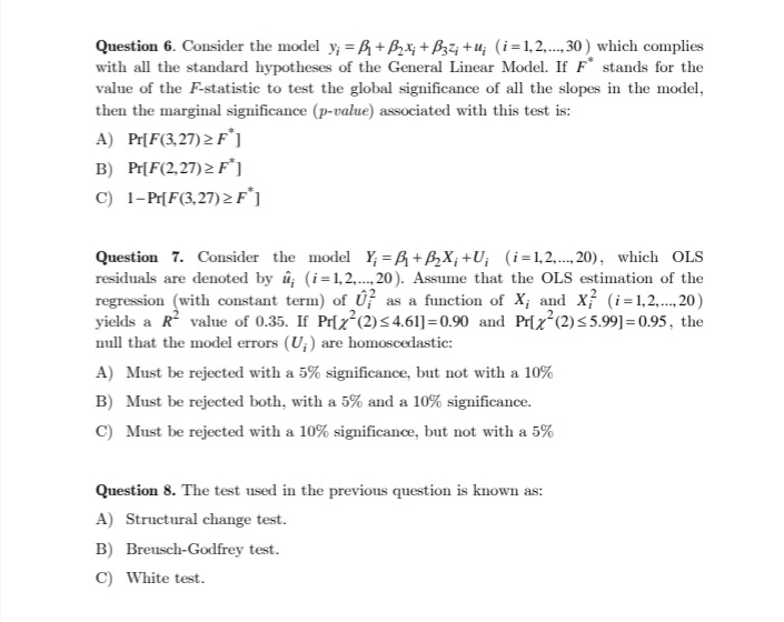 the resulting residuals: A) Add up to zero if a constant term