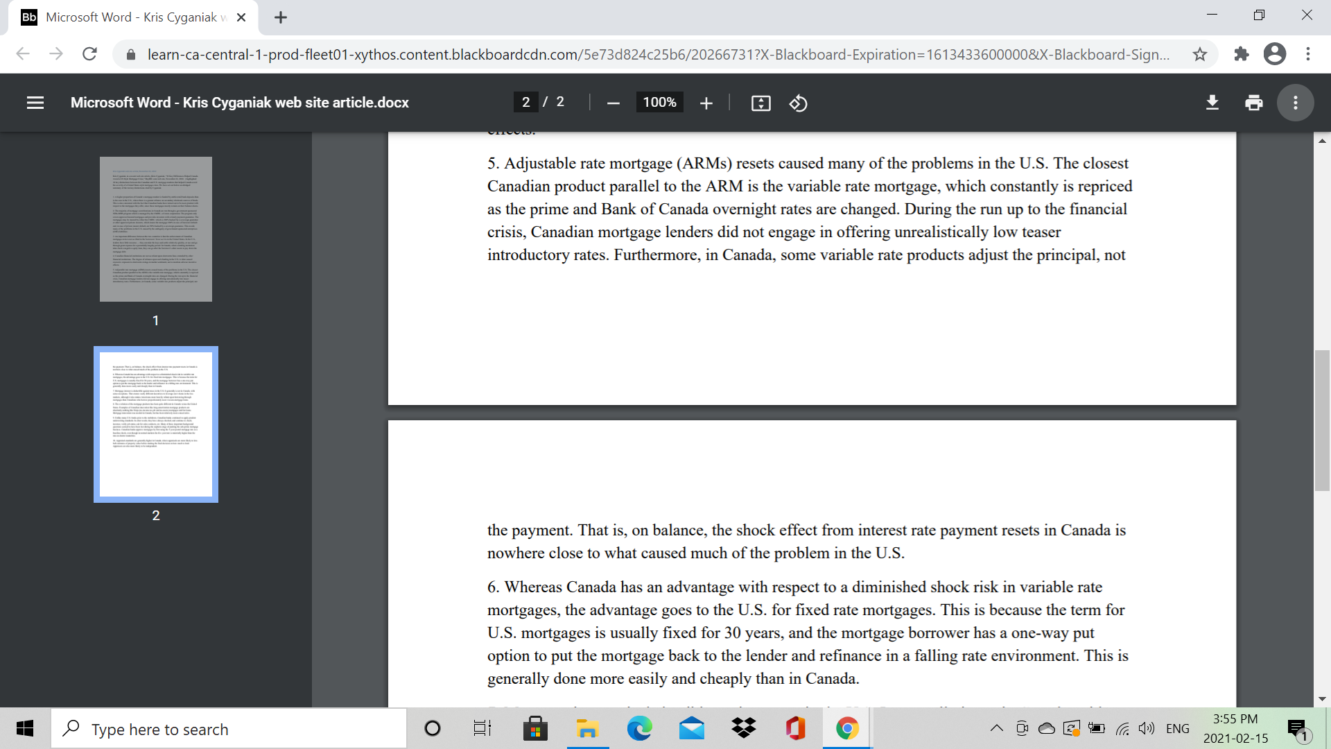 article.docx 1 / 2 100% + Kris Cyganiak web site article, November