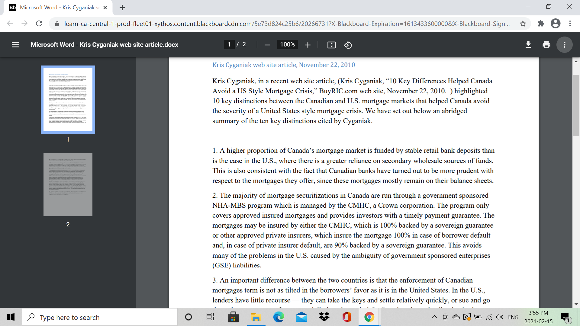 web site, November 22, 2010. ) highlighted 10 key distinctions between the