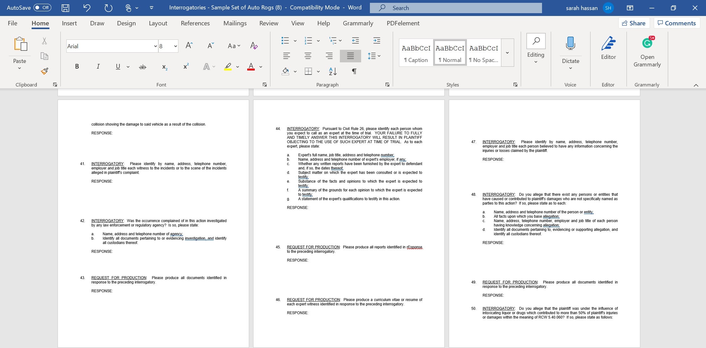ask the interrogatory:What police department, if any, responded to the scene of