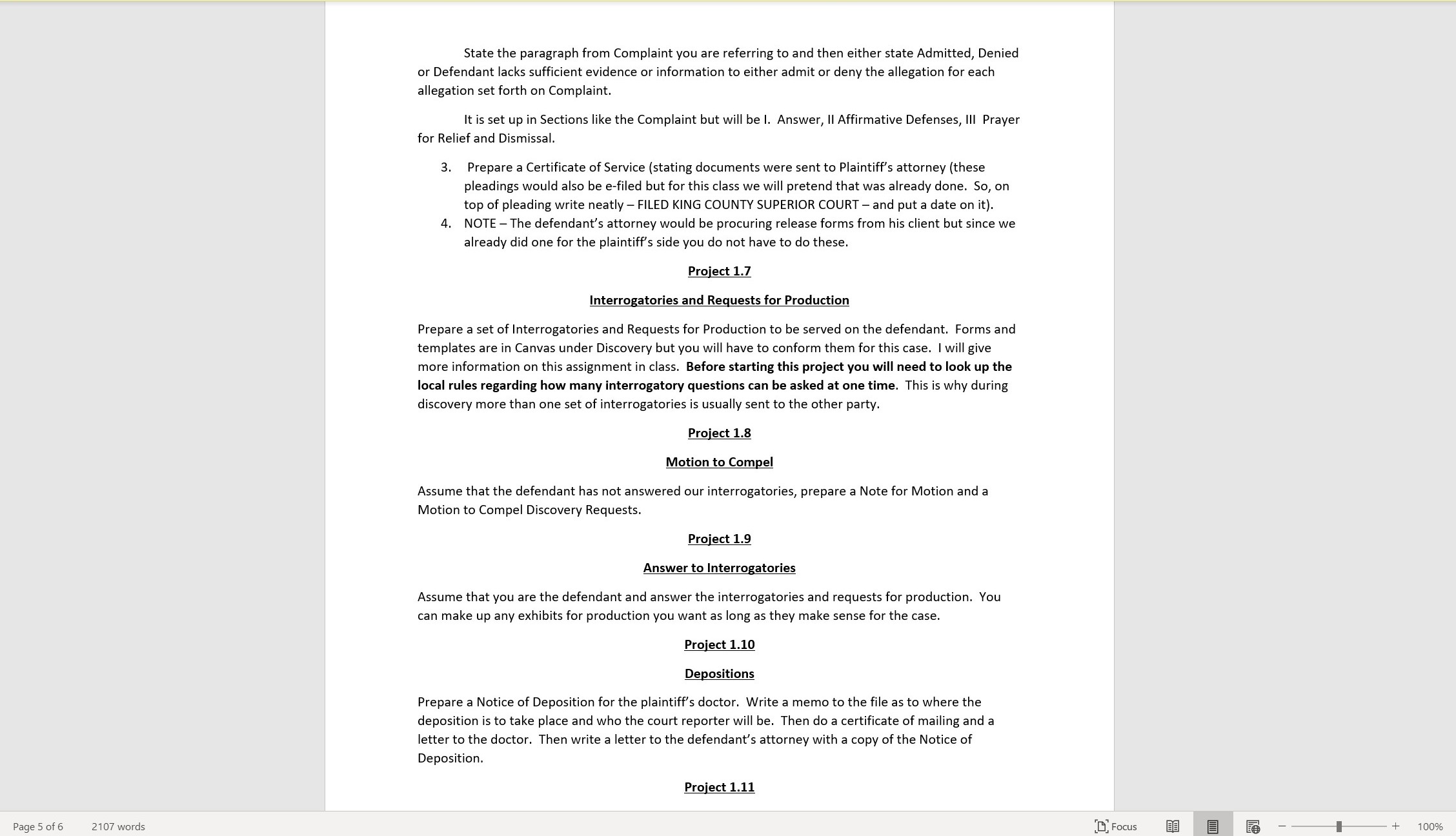 15 interrogatories and 5 requests but feel free to have as many