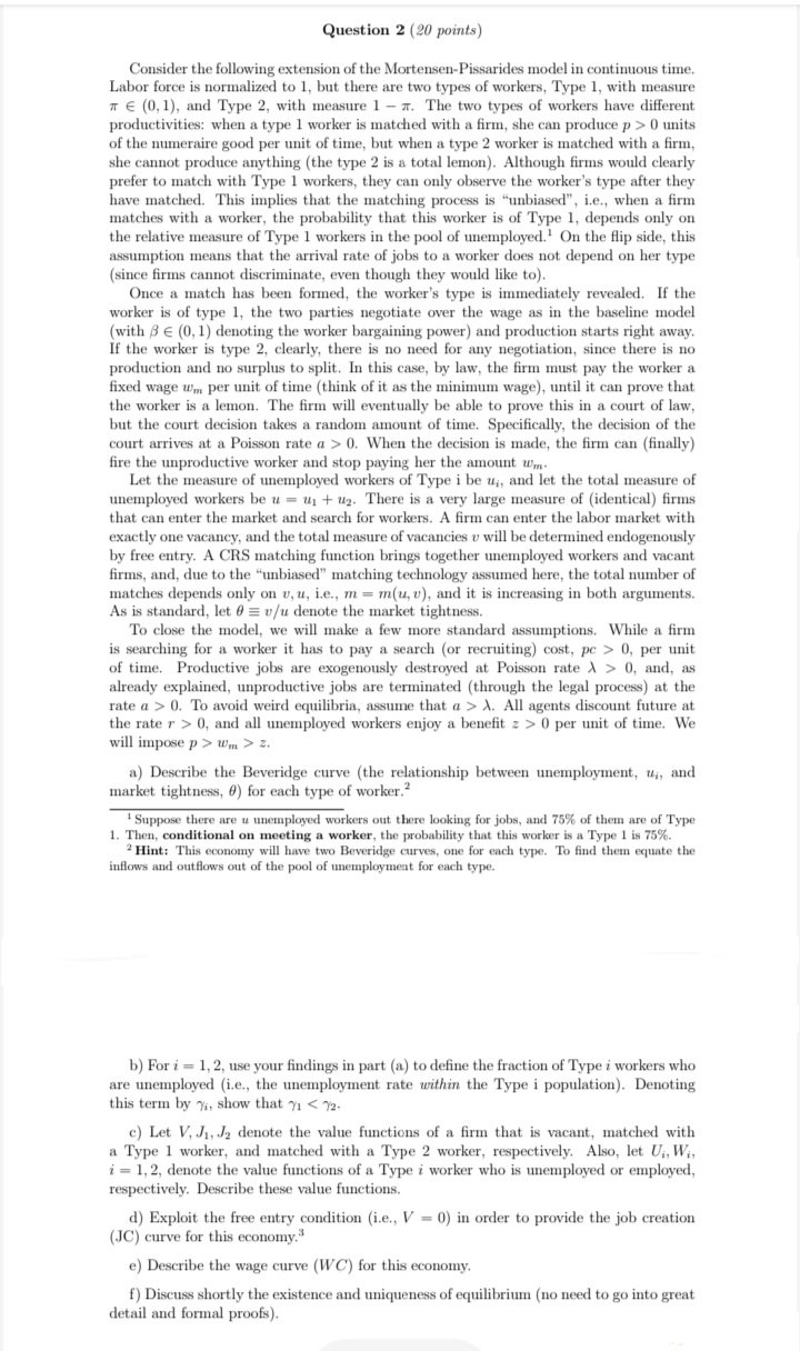 in discrete time. There is a large number of identical households normalized