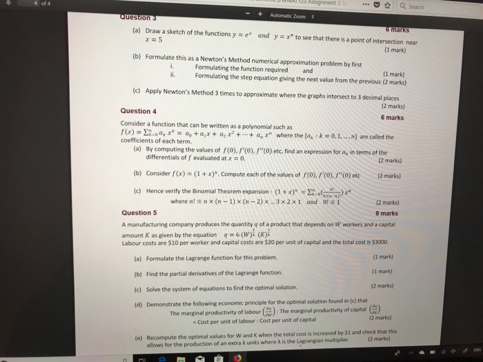 and (1 mark) Formulating the step equation giving the next value from