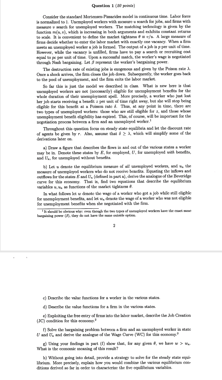  .Helo kind ly help Question 1 (20 points) Consider the standard
