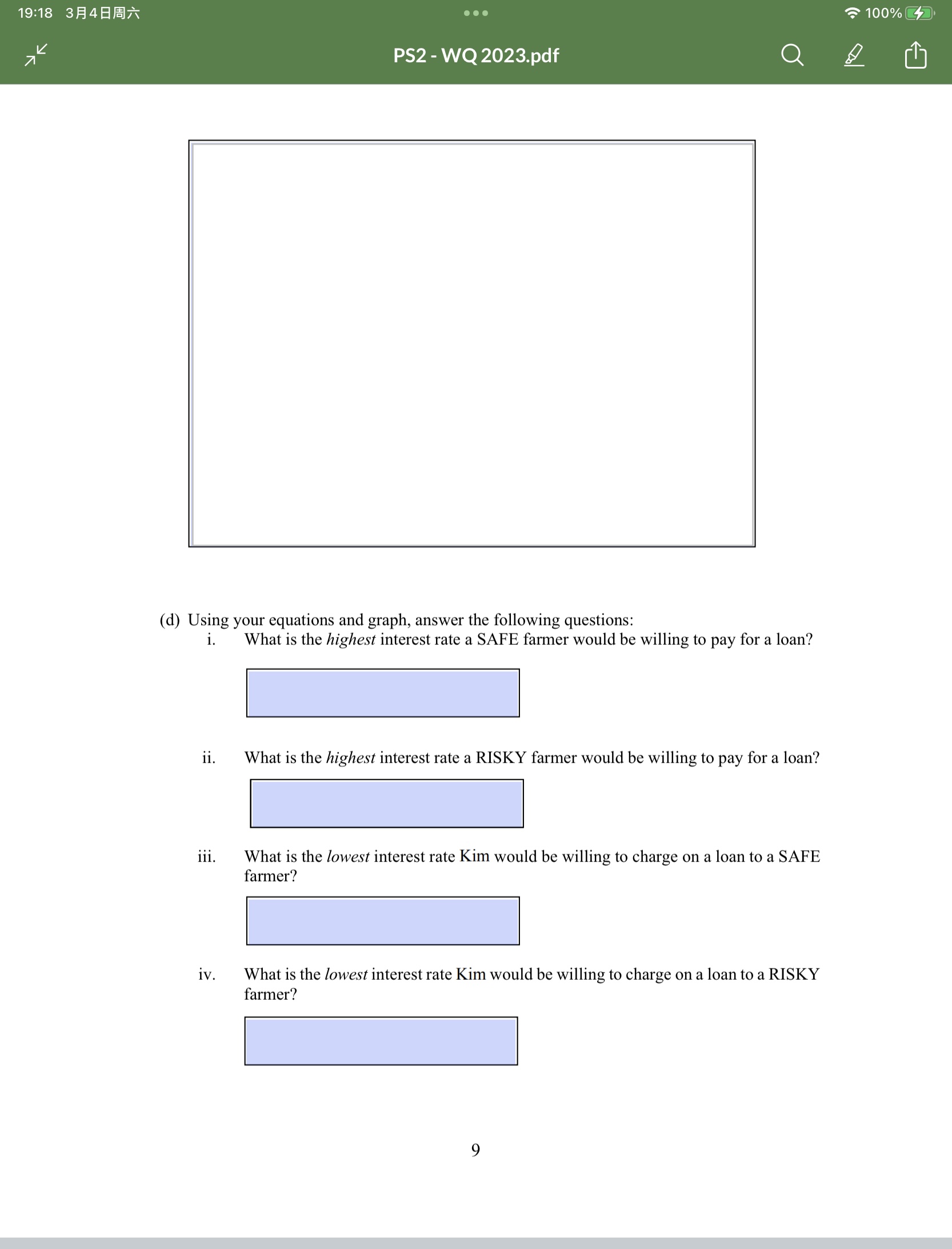 interest rate, i. Create the data for this graph using the Excel