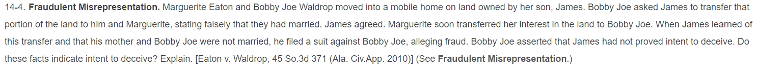 mobile home on land owned by her son, James. Bobby Joe asked