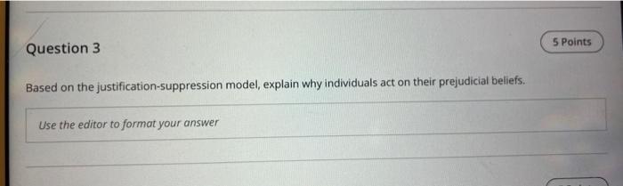 individuals act on their prejudicial beliefs. Use the editor to format your