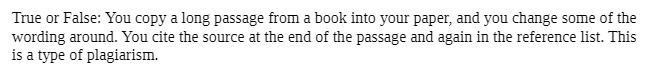 into your paper, and you change some of the wording around. You