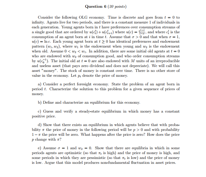 + Amic; The resource constraint is: yo = C Monetary policy follows