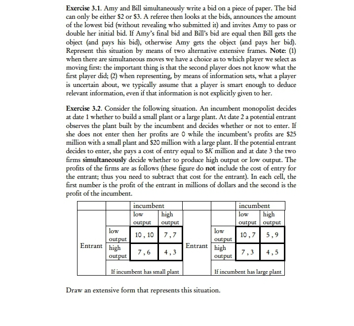  Queuing theory question,thanks Exercise 3.1. Amy and Bill simultaneously write a