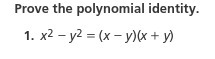 Prove the polynomial identity.