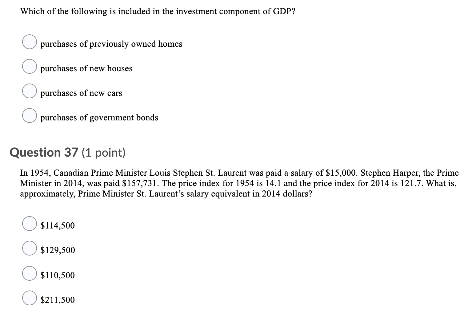 in Canadian GDP? O American intermediate goods used in the production of