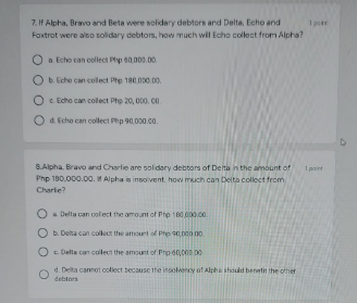 2. Aida, Loma and Fe are joint crediters of Tito and Vic.