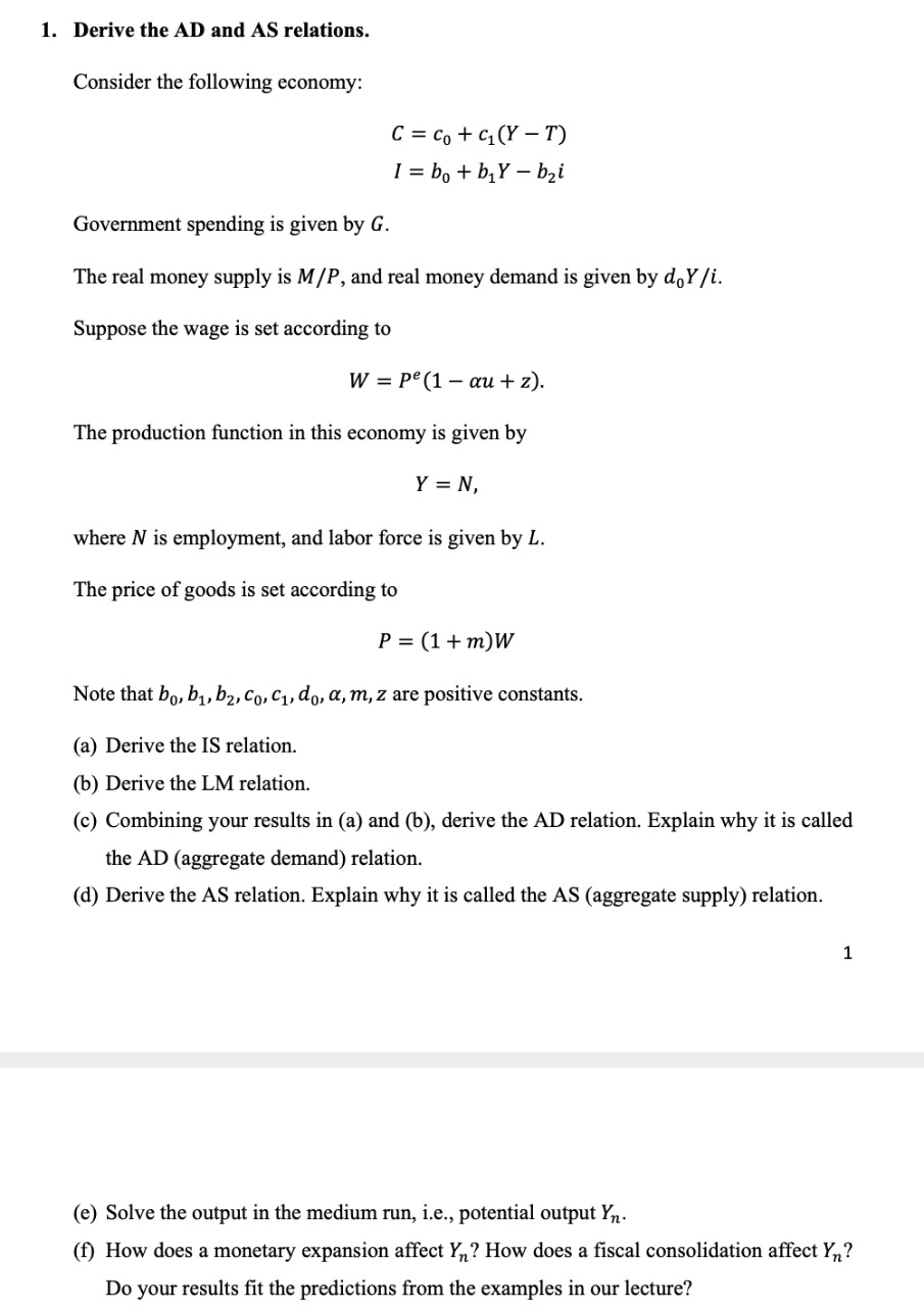 to zero-what would the multiplier be? Why would the multiplier be different