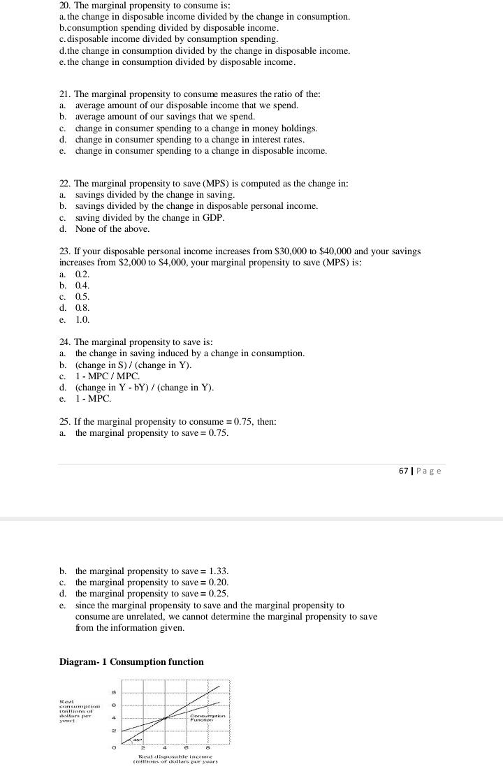 to consume measures the ratio of the: a. average amount of our