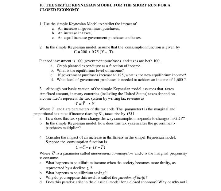 holdings. d. change in consumer spending to a change in interest rates.