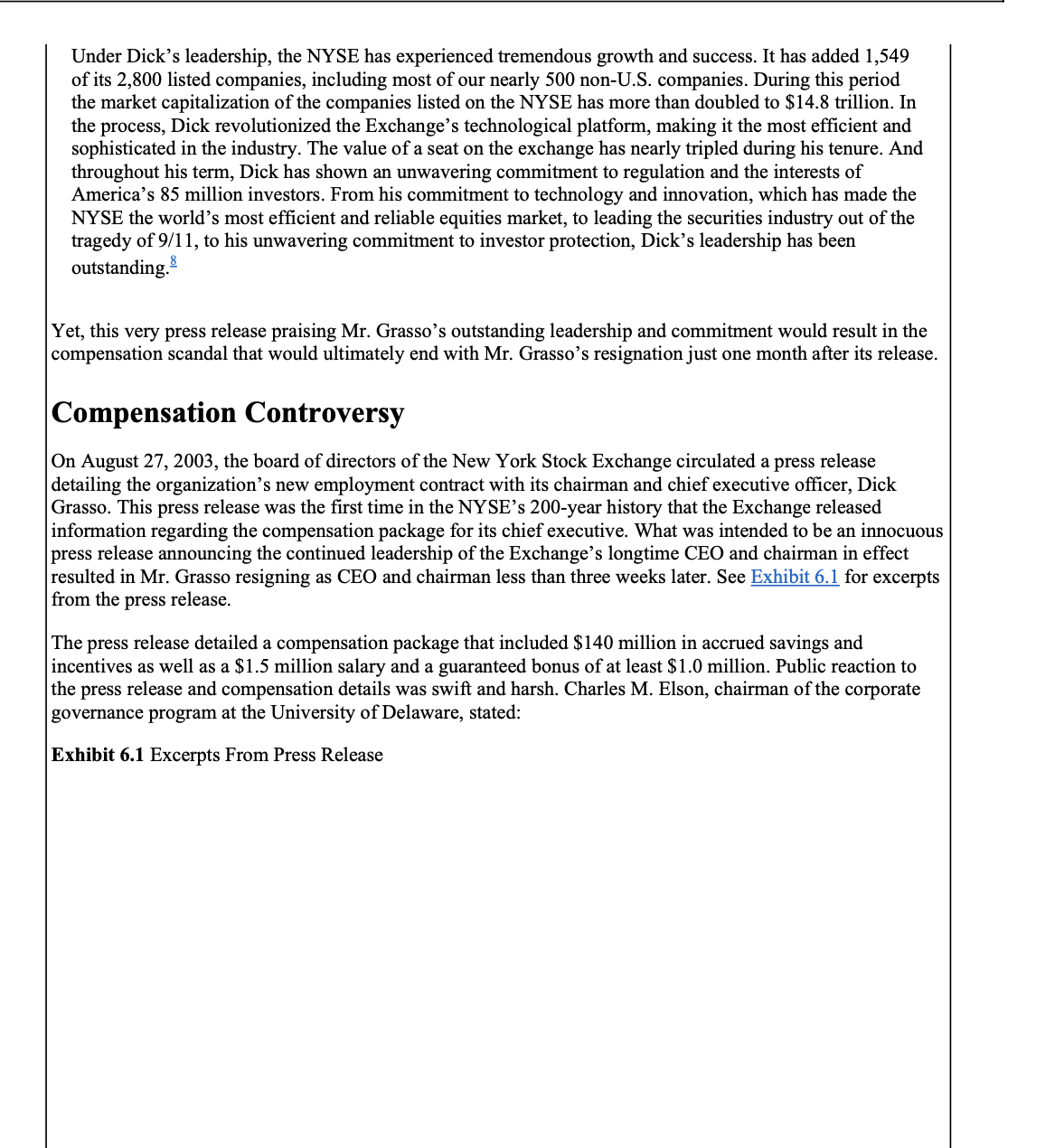 of the compensation committee- Those who thought they could break me... badly