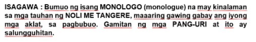 tauhan ng NOLI ME TANGERE, maaaring gaw)ng gabay ang iygng mg. aklat,