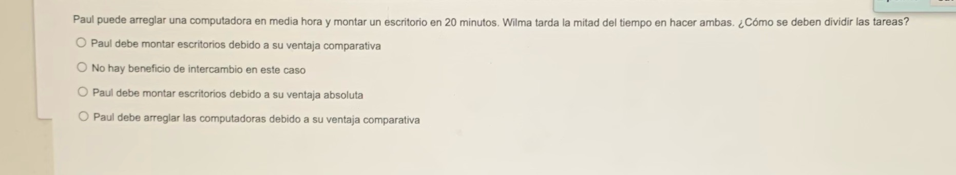 Paul puede arreglar una computadora en media hora y montar un escritorio