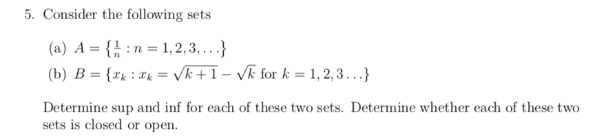 = 1,2,3, ...} (b) B = {Ck : Ck = Vk+ 1