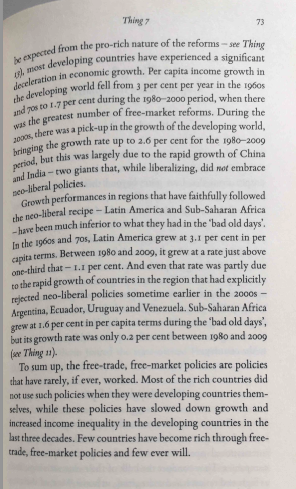 because of, protectionism. They say that the country was destined to grow