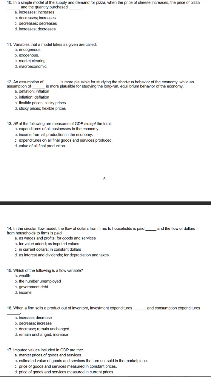 by $90.C) GDP increased by $10,000.D) GDP increased by $9,990.E) GDP increased