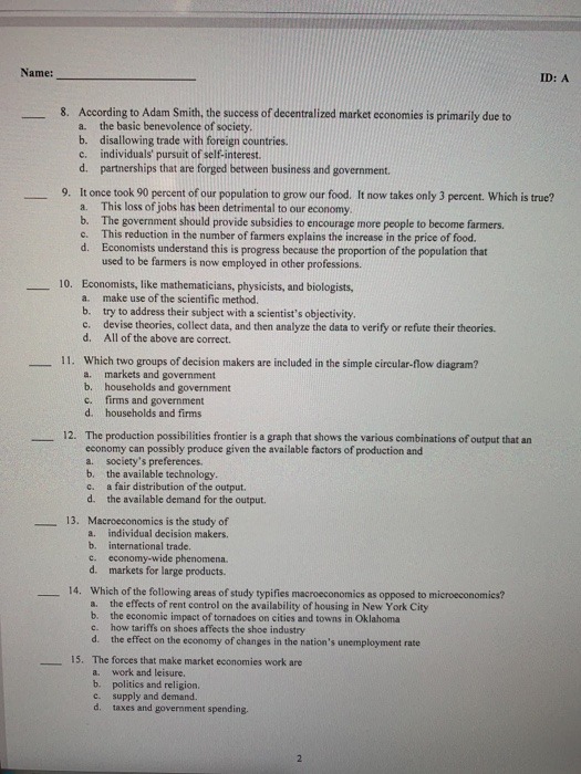 of economics, the overriding reason as to why households and societies face